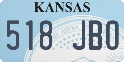 KS license plate 518JBO