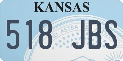 KS license plate 518JBS