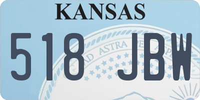 KS license plate 518JBW