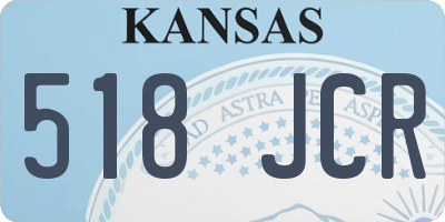 KS license plate 518JCR