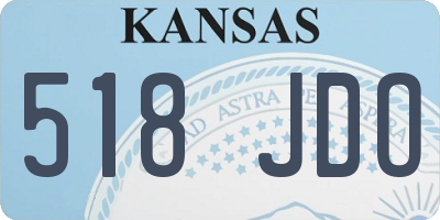 KS license plate 518JDO