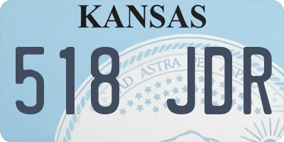 KS license plate 518JDR