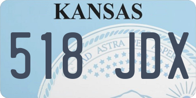 KS license plate 518JDX