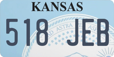 KS license plate 518JEB