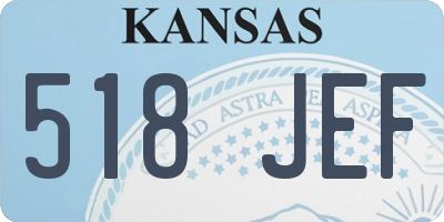 KS license plate 518JEF