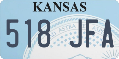 KS license plate 518JFA