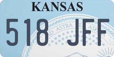 KS license plate 518JFF