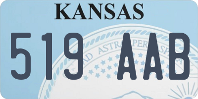 KS license plate 519AAB
