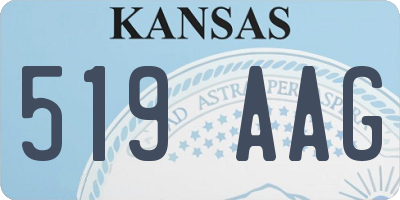 KS license plate 519AAG