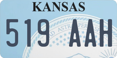 KS license plate 519AAH