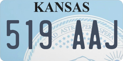 KS license plate 519AAJ