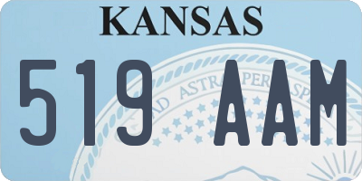 KS license plate 519AAM