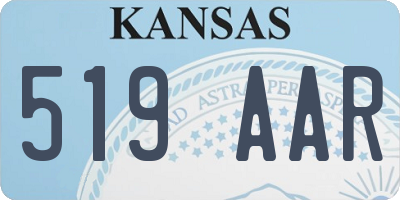 KS license plate 519AAR