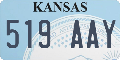 KS license plate 519AAY