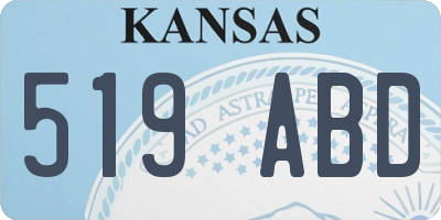 KS license plate 519ABD
