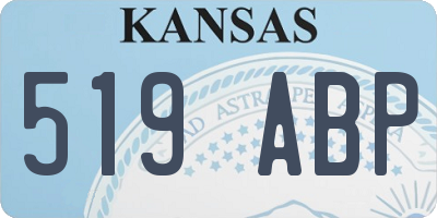 KS license plate 519ABP