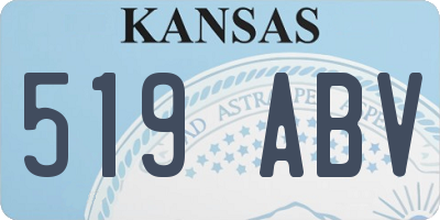 KS license plate 519ABV