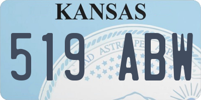 KS license plate 519ABW