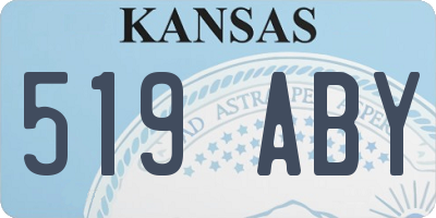 KS license plate 519ABY