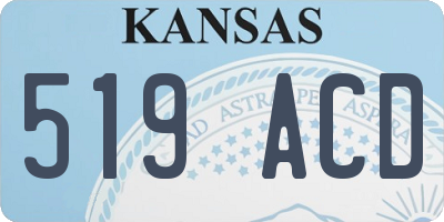 KS license plate 519ACD