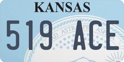 KS license plate 519ACE