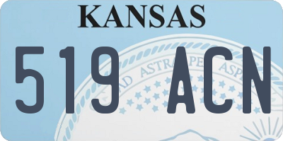 KS license plate 519ACN