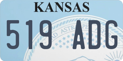 KS license plate 519ADG