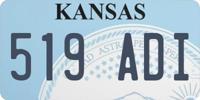 KS license plate 519ADI