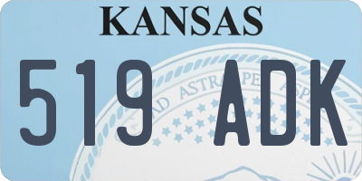 KS license plate 519ADK