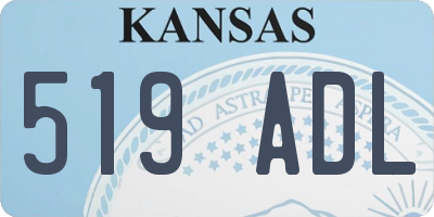 KS license plate 519ADL