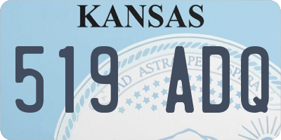 KS license plate 519ADQ