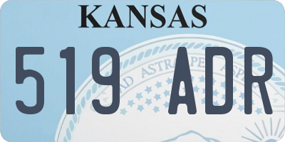 KS license plate 519ADR
