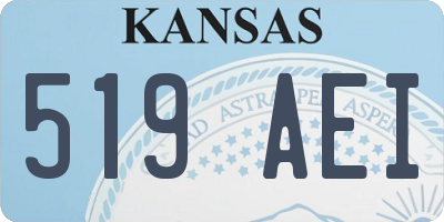 KS license plate 519AEI