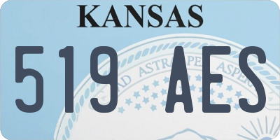 KS license plate 519AES