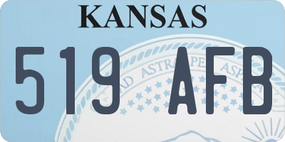 KS license plate 519AFB
