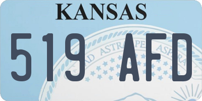 KS license plate 519AFD