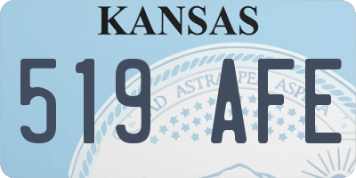 KS license plate 519AFE