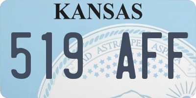 KS license plate 519AFF