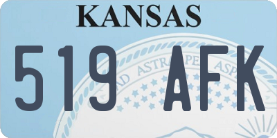 KS license plate 519AFK