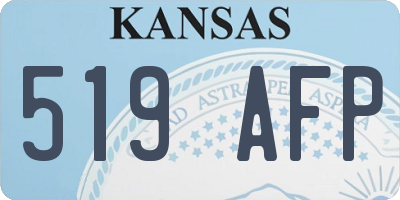 KS license plate 519AFP