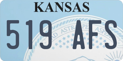 KS license plate 519AFS