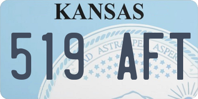 KS license plate 519AFT