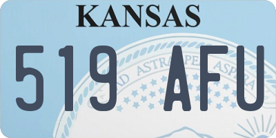 KS license plate 519AFU