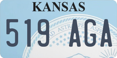KS license plate 519AGA