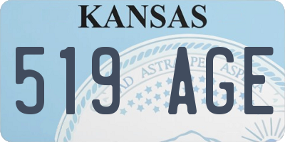 KS license plate 519AGE