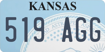 KS license plate 519AGG