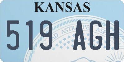 KS license plate 519AGH