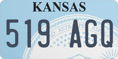 KS license plate 519AGQ