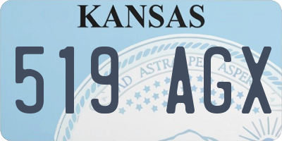 KS license plate 519AGX