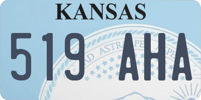 KS license plate 519AHA